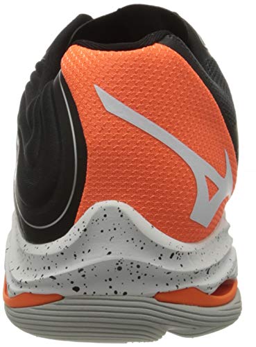 Mizuno Wave Lightning Z6, Zapatos de Voleibol Unisex Adulto, Negro (Black/Wht/Orangeclownfish 53), 44 EU