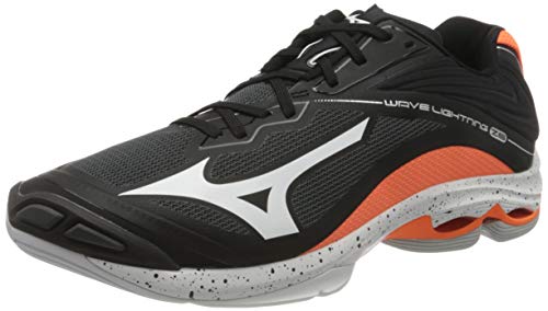 Mizuno Wave Lightning Z6, Zapatos de Voleibol Unisex Adulto, Negro (Black/Wht/Orangeclownfish 53), 44 EU