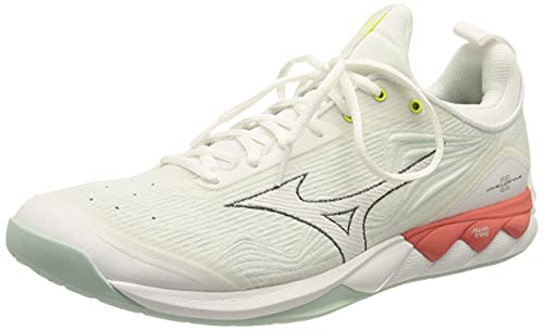 Mizuno Wave Luminous 2 (W), Zapatillas Deportivas Mujer, White/Obsidian/Cayenne, 40 EU