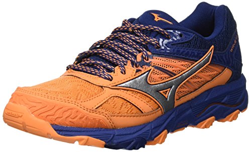 Mizuno Wave Mujin 5, Zapatillas de Running Mujer, Naranja (Birdofparadise/Silver/Estate Blue 03), 38 EU