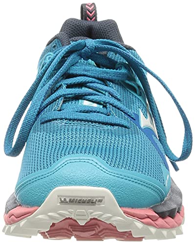 Mizuno Wave Mujin 7, Zapatillas para Carreras de montaa Mujer, Scubab Snowwht Mykonosb, 42 EU