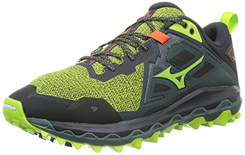 Mizuno Wave Mujin 8, Zapatillas de Trail Running Hombre, LGreen/Obsidian/GGables, 39 EU