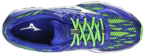 Mizuno Wave Paradox 3, Zapatillas de Running para Hombre, Azul (Surf The Web/Silver/Green Gecko), 7.5 UK 41 EU