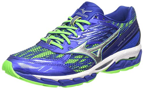 Mizuno Wave Paradox 3, Zapatillas de Running para Hombre, Azul (Surf The Web/Silver/Green Gecko), 7.5 UK 41 EU