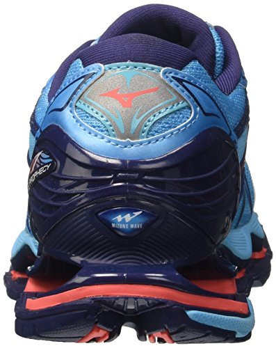 Mizuno Wave Prophecy 7 Wos, Zapatillas de Running Mujer, Multicolor (Aquarius/hotcoral/patriotblue 65), 37 EU