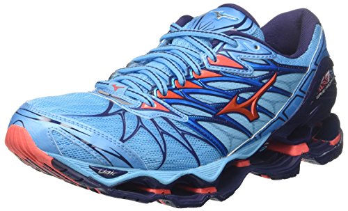 Mizuno Wave Prophecy 7 Wos, Zapatillas de Running Mujer, Multicolor (Aquarius/hotcoral/patriotblue 65), 37 EU