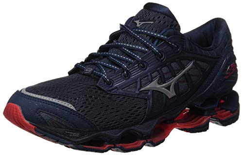 Mizuno Wave Prophecy 9, Zapatillas Hombre, Moodindigo/Gray/Red Lollipop, 42 EU