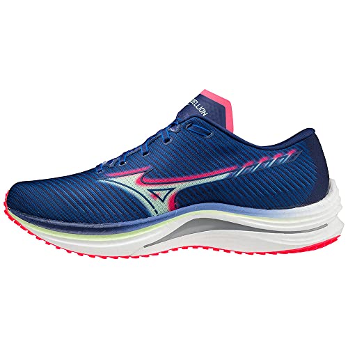 Mizuno Wave Rebellion, Zapatillas Hombre, Princess Blue Paradise Green Diva Pink, 42.5 EU