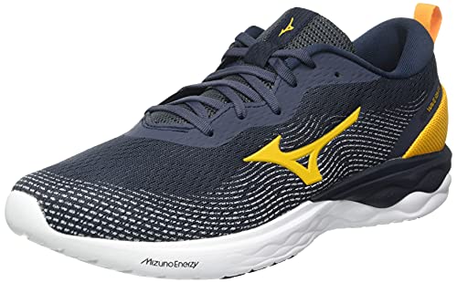 Mizuno Wave Revolt, Zapatillas Hombre, Indiaink Azafrán Blanco, 43 EU