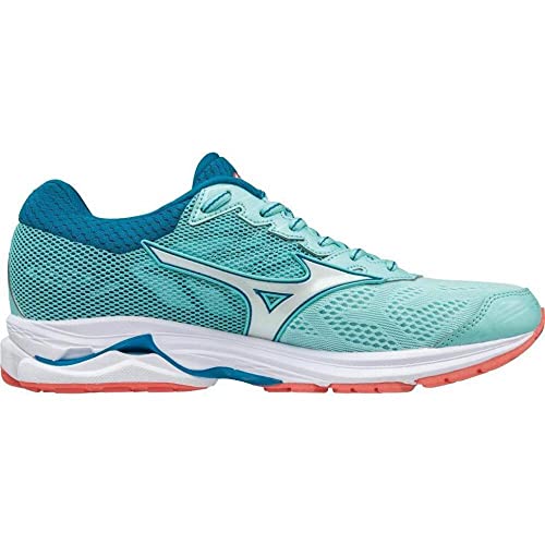 Mizuno Wave Rider 21 Wos, Zapatillas de Running Mujer, Multicolor (Aquasplash/White/bluesapphire 65), 37 EU