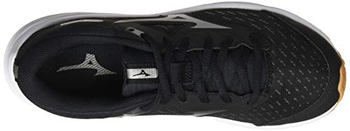 Mizuno Wave Rider 24 Jr, Zapatillas Unisex Adulto, Black/Met Shadow/Biscuit, 38 EU