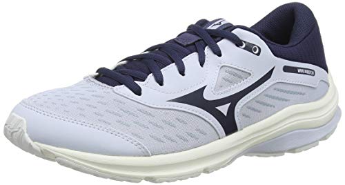 Mizuno Wave Rider 24 Jr, Zapatillas Unisex Niños, Arctic Ice/Mid Indigo/Swhite, 23 EU