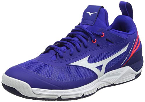 Mizuno Wave Rider 24, Volleyball Shoe Unisex Adulto, Reflexbluec/Wht/Diva Pink, 38 EU