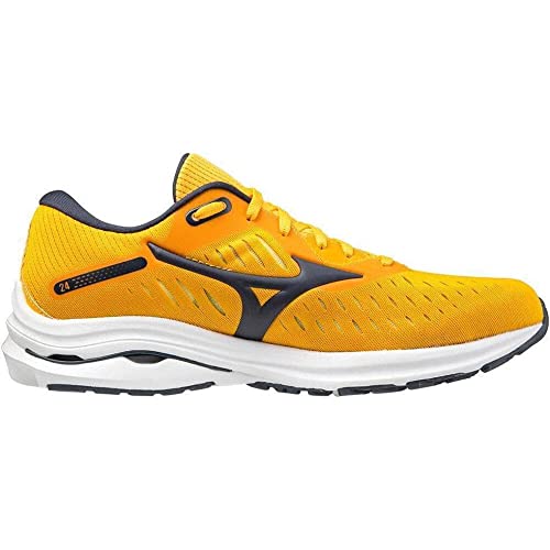 Mizuno Wave Rider 24, Zapatillas de Running Hombre, Saffron/Phantom, 42.5 EU