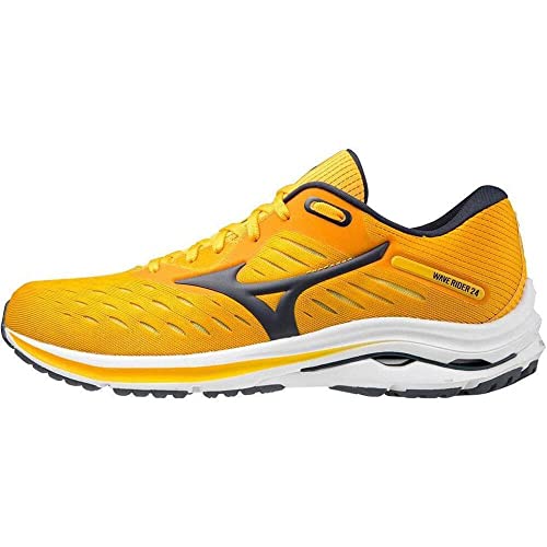 Mizuno Wave Rider 24, Zapatillas de Running Hombre, Saffron/Phantom, 42.5 EU