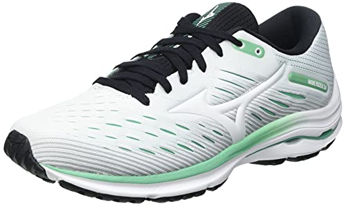 Mizuno Wave Rider 24, Zapatillas Mujer, White Cream Jade, 38 EU