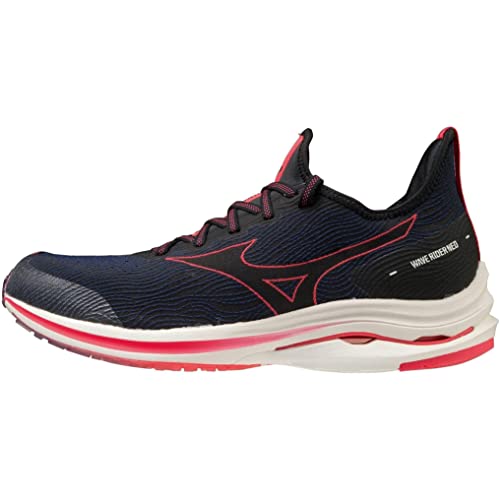 Mizuno Wave Rider Neo, Zapatillas para Correr de Carretera Hombre, Black Black Diva Pink, 42 EU