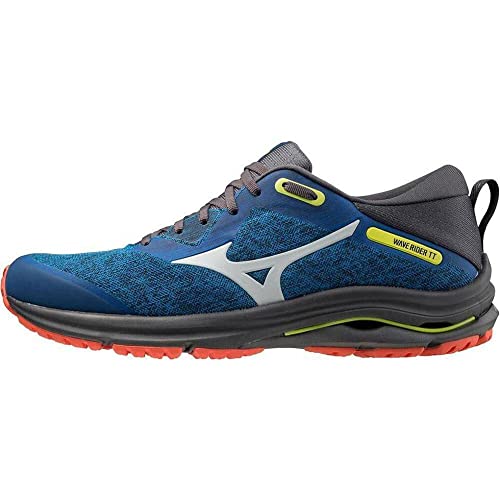 Mizuno Wave Rider TT 2, Zapatillas de Trail Running Hombre, Directoire Blue/Dawn Blue/MandarinRed, 41 EU