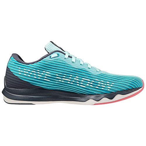 Mizuno Wave Shadow 4 (W), Zapatillas de Running Mujer, Bleached Aqua/SnowWhite/Ombre Blue, 38 EU