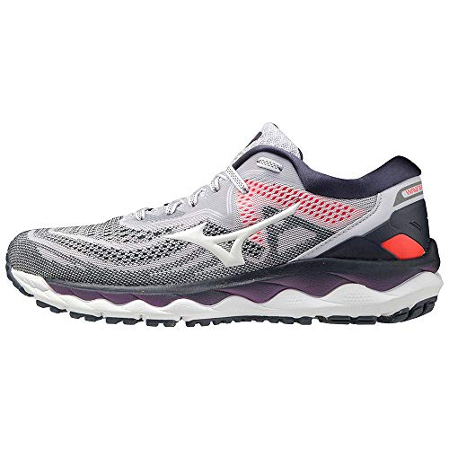 Mizuno Wave Sky 4 (W), Zapatillas de Running Mujer, Lilac Hint/Platinum Gold/India Ink, 38.5 EU