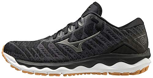 Mizuno Wave Sky 4 WAVEKNIT, Zapatillas para Correr de Carretera Hombre, Black Darkshadow Biscuit, 44 EU