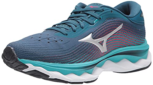 Mizuno Wave Sky 5, Zapatillas para Correr Mujer, Legion Blue Silver, 38 EU