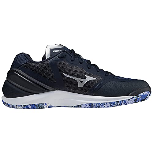 Mizuno Wave Stealth Neo, Zapatilla de Balonmano Hombre, Sky Captain Galaxy Silver Violet Blue, 41 EU