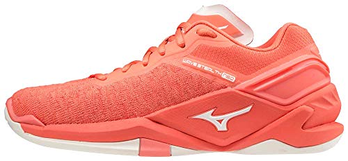 Mizuno Wave Stealth Neo, Zapatilla de Balonmano Mujer, Coral Pink, 40 EU