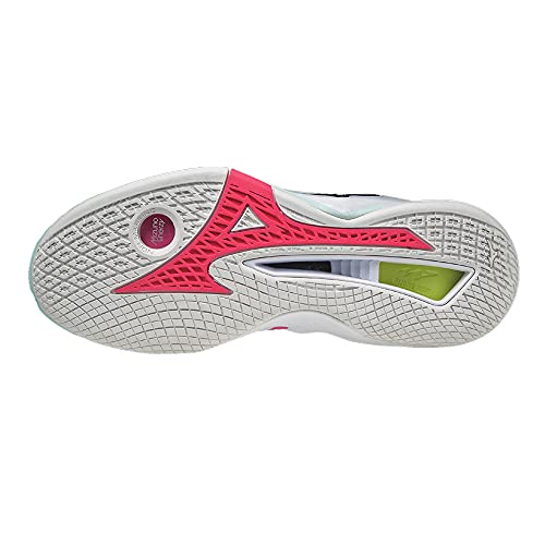 Mizuno Wave Stealth Neo, Zapatilla de Balonmano Mujer, White Sky Captain Clearwater, 40.5 EU