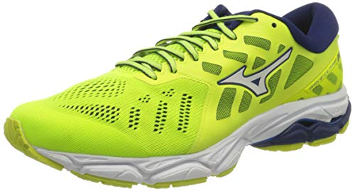 Mizuno Wave Ultima 11, Road Running Shoe Hombre, Yellow/Wht/Blue Depths, 45 EU