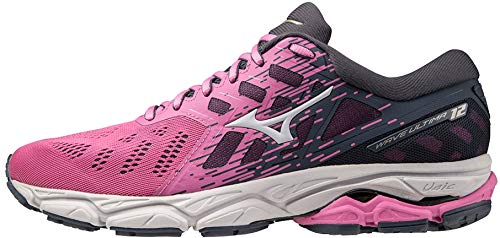 Mizuno Wave Ultima 12 (W), Zapatillas de Running Mujer, Ibis Rose/White/India Ink, 42.5 EU