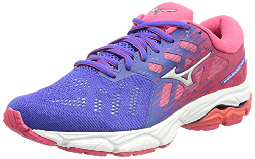 Mizuno Wave Ultima 12, Zapatillas de Running Mujer, VioletBlue/Silver/Rosered, 39 EU