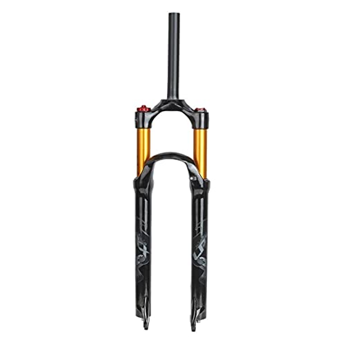 MJCDNB 26 27,5 Horquillas de suspensión de Bicicleta de 29 Pulgadas, aleación Ligera, Horquilla Delantera de Aire MTB de 1-1/8", Recorrido de 100 mm