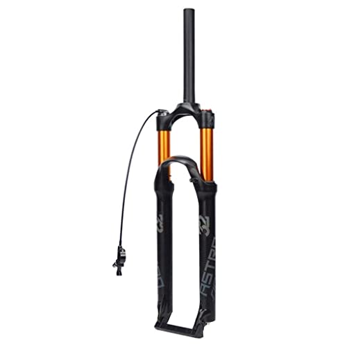 MJCDNB 26"27.5" 29"Horquilla de Bicicleta MTB Bicicleta con suspensión neumática Horquilla Delantera, aleación de magnesio 120 mm de Recorrido - Negro