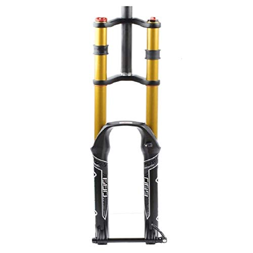 MJCDNB DH Horquilla de suspensión de Bicicleta 26/27,5/29"MTB hidráulico Freno de Disco de Doble Hombro Aleación de magnesio Amortiguación de Rappel DH/Am/FR Recorrido 130 mm