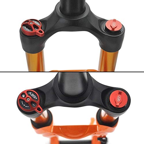 MJCDNB Horquilla de Aire MTB 26/27,5/29 Pulgadas, Cono de Ajuste de amortiguación de suspensión de Bicicleta, Freno de Disco de 1-1/2", Eje pasante, Control Manual de 15mm