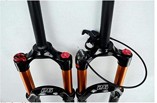 MJCDNB Horquilla de Aire para Bicicleta 26"27,5" 29 Pulgadas ER 1-1/8"" MTB Horquilla de suspensión para Bicicleta de montaña Resistencia al Aire Línea de amortiguación de Aceite Bloqueo para Over,