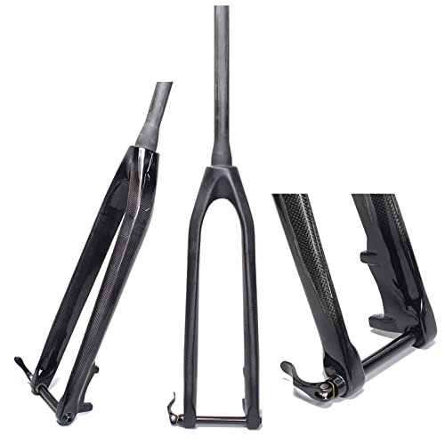 MJCDNB Horquilla de Carbono Completa Horquilla MTB para Bicicletas Rigid Mountain UD y 3K 29er Bicicletas Horquilla Tapered Thru Axle Bicicleta de montaña de 15 mm