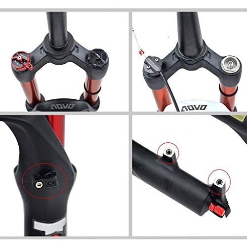 MJCDNB Horquilla de suspensión de Bicicleta MTB 26/27,5/29 Pulgadas Freno de Disco con Resorte neumático Tubo Recto 1-1/8"Viaje 120mm Eje de Bloqueo ABS Bicicleta 9mmQR