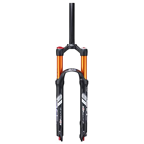 MJCDNB Horquilla de suspensión para Bicicleta de 26/27,5 Pulgadas, Horquilla Delantera de Descenso MTB de Doble Aire, con Amortiguador de Ajuste de amortiguación