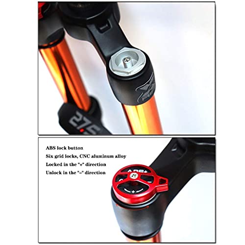 MJCDNB Horquilla de suspensión para Bicicleta de montaña 26"27,5" Horquillas Delanteras de aleación de Aluminio Ligero para Ciclismo MTB