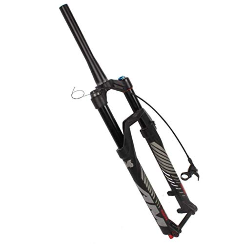 MJCDNB Horquilla MTB, Horquilla de suspensión para Bicicleta, 26/27,5/29 Pulgadas, Tubo cónico, Doble cámara de Aire, Horquilla Delantera, Freno de Disco de 1-1/8"