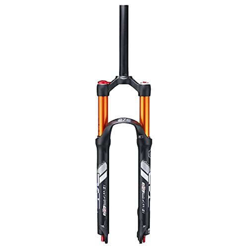 MJCDNB Horquillas Delanteras Bicicleta de montaña 26/27.5 Pulgadas, 1-1/8"Horquillas de suspensión de Descenso MTB, Horquillas de Aire para Bicicleta, Aleación Ultraligera