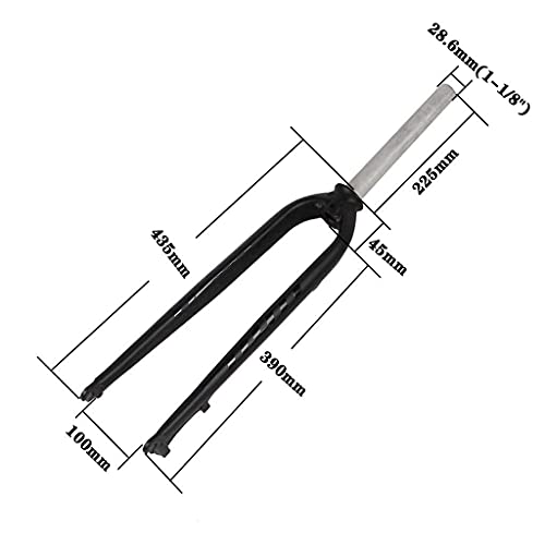 MJCDNB Mountain Bike MTB Horquillas rígidas 26"27.5" 29"Aleación de Aluminio Negro Horquillas Delanteras con suspensión Ultraligera - Aproximadamente 820g