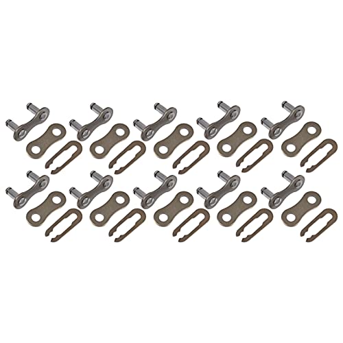 MJJCY reparado 10 unids Bloques de Bicicleta Bike Cadena de Bloqueo Conector Single Speed ​​Master Link Piezas de Juntas Accesorios de Bicicletas Cadena (Color : Silver)