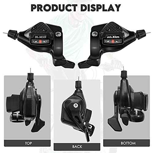 mlloaayo 1 Par De Desviadores De Bicicleta Cambio De Marchas Bicicleta De Carretera De 21 Velocidades Kit De Tracción Trasera 7s 7 8 9 Dial De Dedo 3x7 / 8/9 Velocidad