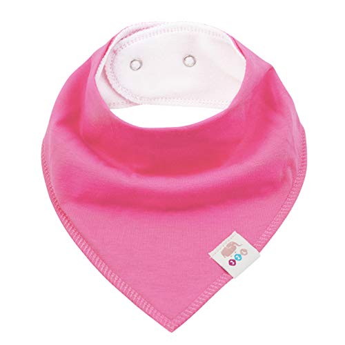 M.M.C. Pañuelos triangulares para bebé, 4 unidades, de algodón, con botones de presión ajustables, baberos para bebés, niños y niñas Set para niñas. Talla única