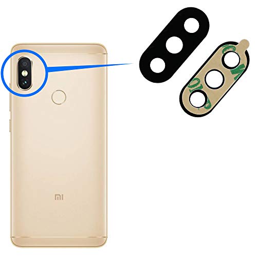 MMOBIEL Vidrio para Lente Cámara Trasera Compatible con Xiaomi Mi A2 Mi 6X - Cristal de la Objetivo Posterior Reemplazo Incl. Pinzas y Limpiador