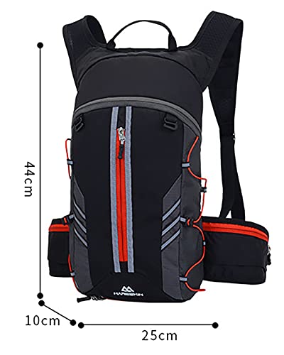 Mochila Ciclismo, Mochila para bicicleta 10L, Mochila de Ciclismo Ligero Impermeable, Plegable, Transpirable, Liviana para Ciclismo, Caminar, Senderismo, Escalada, Correr (Rojo)