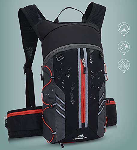 Mochila Ciclismo, Mochila para bicicleta 10L, Mochila de Ciclismo Ligero Impermeable, Plegable, Transpirable, Liviana para Ciclismo, Caminar, Senderismo, Escalada, Correr (Rojo)